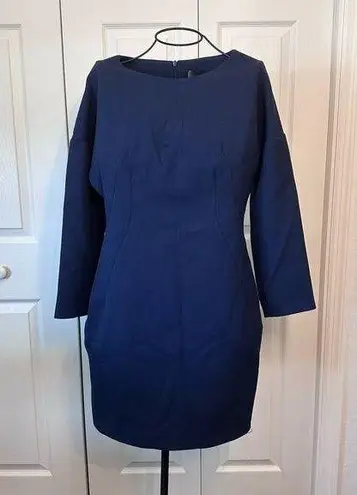 l*space Italian  Style Concept Structured Navy Blue Cocktail Dress Size 40 Italian