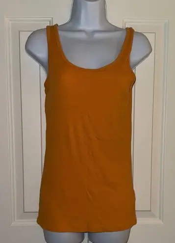 Time and Tru Ribbed Tank Top Orange Size M