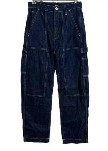 EDWIN Jean Blue Dark Rinse Bailee Worker Pants Carpenter Utility Sz 24 New