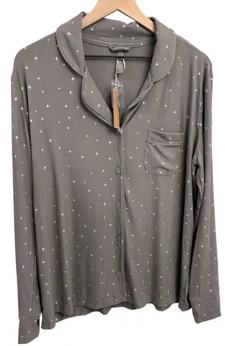 SKIMS Soft Lounge Pajama Top Sparkle Pajama top Sold out Grey size LargeNWT