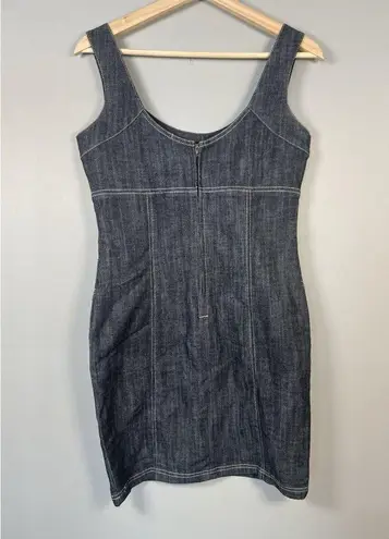 Boom Boom Jeans Gray Denim Dress Grunge Punk Bodycon Y2K Goth Size Medium M