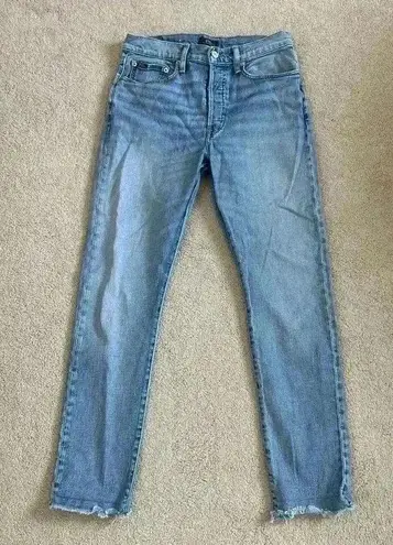 POLO Ralph Lauren The Callen High Rise Slim Fit Jeans Raw Hem Womens Size 28 Blue