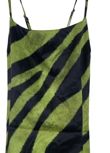 RUNAWAY THE LABEL NWT Lace Up Back Sol Midi Slip Dress Meiko Print Size XS