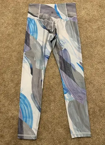 Athleta Women’s  Vibrance Snowball Blue Leggings and Tank Top Set Size S