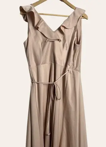 Sachin + Babi Tansy Satin Charmeuse Blush Formal Gown Size 10