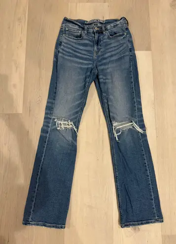 American Eagle Ripped Bootcut Jeans