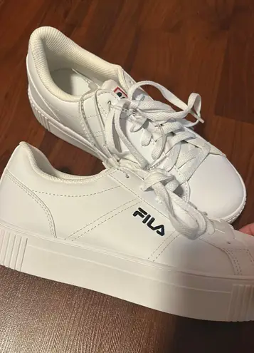 FILA White Platform Sneakers