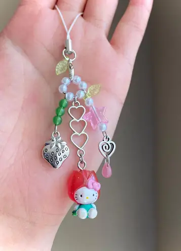 Handmade vintage y2k limited Hello Kitty reworked phone charm/bag accessory/car display🌷🩷