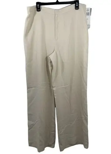 Ralph Lauren NWT Lauren  Silk Pants Size 16 Montblanc Cream Trousers 33” Length