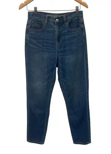 American Eagle  Mom Straight Leg Dark High Waisted Ankle Length Cropped Jeans