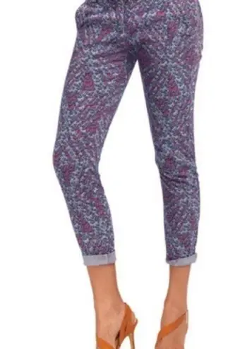 CAbi #70  Palm Beach Print Crop Ankle Pants