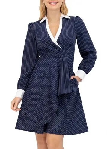 Eliza J NWT Stripe Twist Cascade Shirtdress size 6