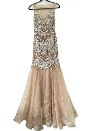 Terani Couture TERANI COTURE TERANI PROM 1611P0705 illusion sleeveless sparkle evening gown 2