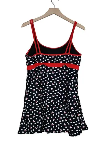 Disney Parks Women's XL Minnie Mouse Lined Swimsuit Swim Dress Black
