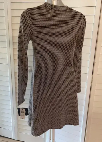 NWT Tan Black Patterned Babydoll Dress Size XS Peek