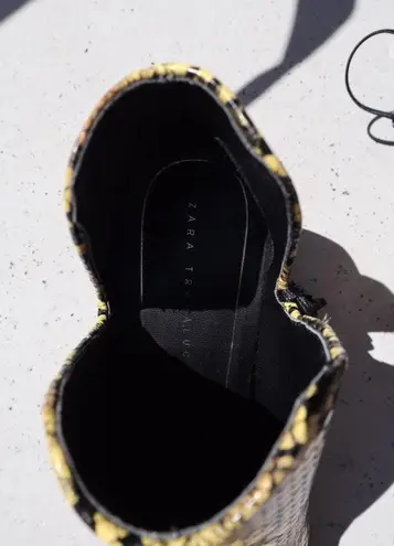 ZARA Snake Print Ankle Bootie