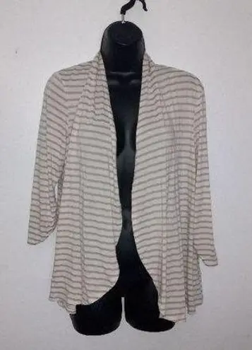 Apt. 9 Striped cream  cardigan