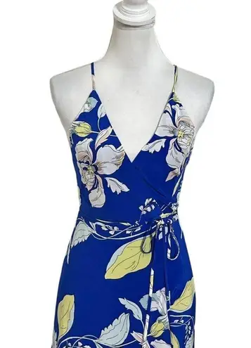 Yumi Kim  Rush Hour Maxi Dress Eastern Garden Royal Blue Wrap Floral Women Size S