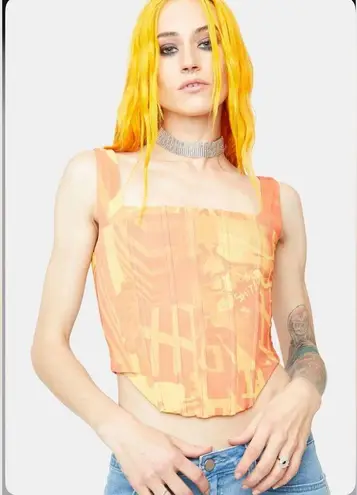 Edikted ALIN CORSET TOP burnt orange