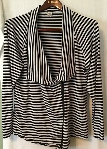 Andrea Jovine | Striped Moto Style Cardigan XL