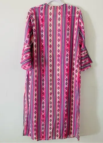 Southern Grace Headin’ South Sheer Aztec Tie Dye Kimono Size Small