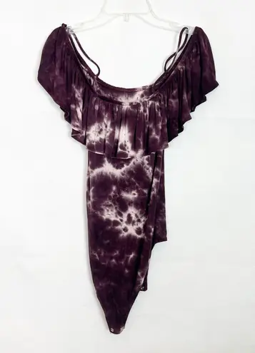 American Eagle  Off Shoulder Tie-Dye Purple Bodysuit Size XS