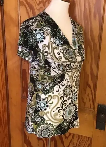 Retro Y2K psychedelic top Size M