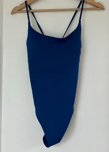 Everlane  The String One-Piece Swim Blue Swimsuit Size L