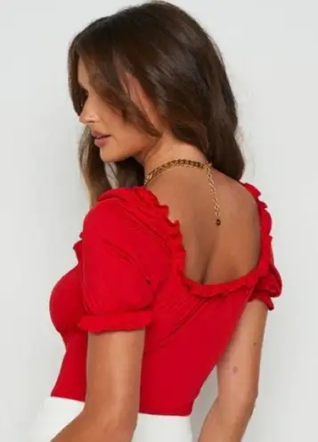 Beginning Boutique Josefina red bodysuit