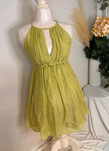  Anthropologie Esley Fairy Lime Green Dress Sz S NWOT