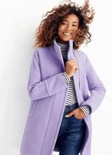 J.Crew 💕💕 Cocoon Coat Italian Stadium-Cloth Wool Blend ~ French Purple 10 - Image 4
