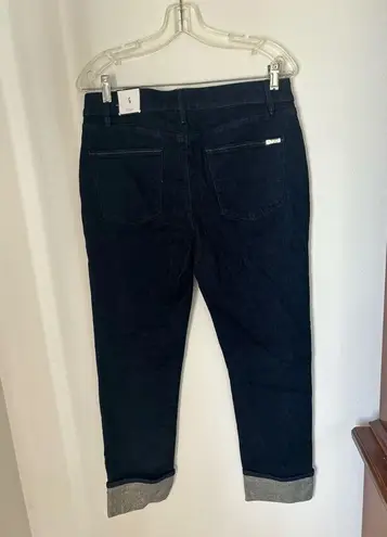 White House | Black Market NWT WHBM the mid rise slim ankle cuffed jeans with metallic detail size 4