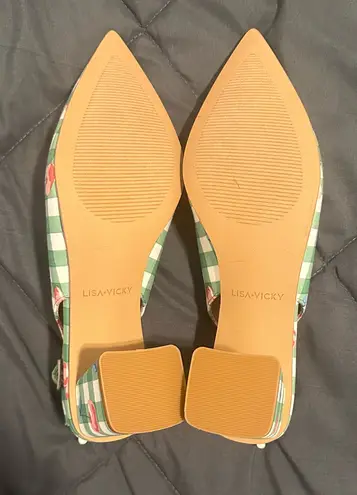 LISA VICKY Zee Pointed Toe Slingback Pump