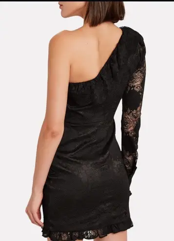 Alexis Ilana Lace One-Shoulder Black Dress