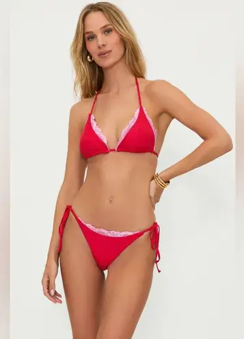 Beach Riot Winona Top Holly Jolly, Size Medium, $98