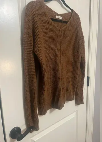 Magnolia Oversized Knit Sweater Size Medium Brown