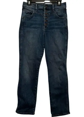 Veronica Beard Ryleigh Slim Straight High Rise Jean in Laguna Wash