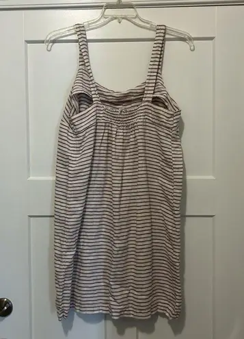 Artisan NY Womens Size Large Linen Striped Button Front Dress Game Day Mini