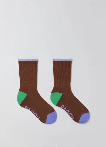 Baggu Ribbed Mix Crew Sock NWT - Tamarind Mix