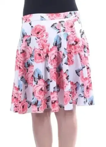 INC | Watercolor Blue Pink Floral Garden Party Pleated Skirt Plus Size 18W