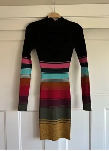 STAUD Mosaic Stripe CLARA Mini Dress size XS