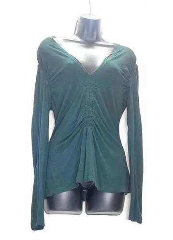 Design History  ruched long sleeve blouse size medium - Image 1