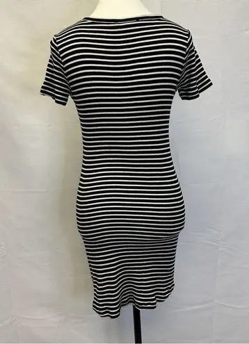 Brandy Melville  Striped Black & White Ribbed Knit Dress - XS/S