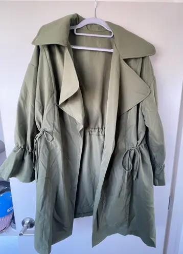 Green Open Lightweight Jacket Size 1X