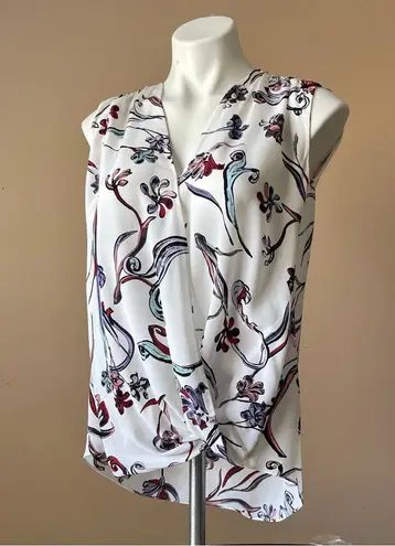 3.1 Phillip Lim | White Sleeveless Floral Spliced Blouse Sz 8