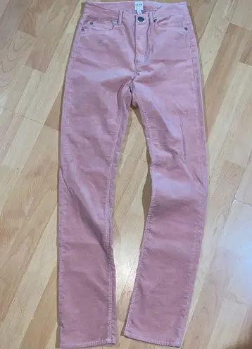 Rebecca Taylor Mauve/Blush Pink La Vie Velvet Like Skinny Cropped pants size 24