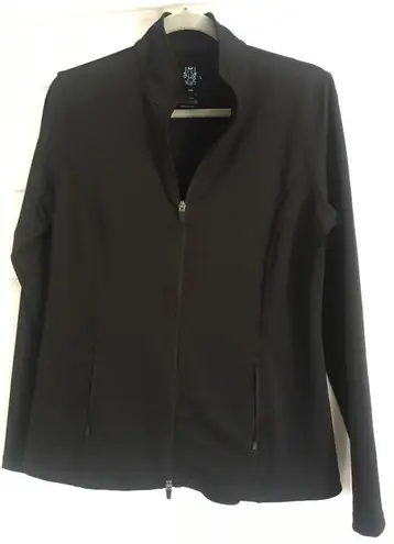 J. McLaughlin Black Zip Up Althletic Jacket