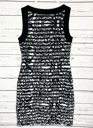 London Times Black & Whites Layered Ruffle Mini Dress Size 8 Medium