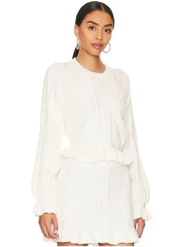 Show Me Your Mumu  NWT Cream Ridley Ruffle Sweater & Skirt Set size Medium