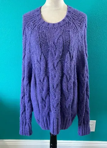 Love, Whit by Whitney Port Purple Chunky Sweater Oversized Slouchy Size L Size L